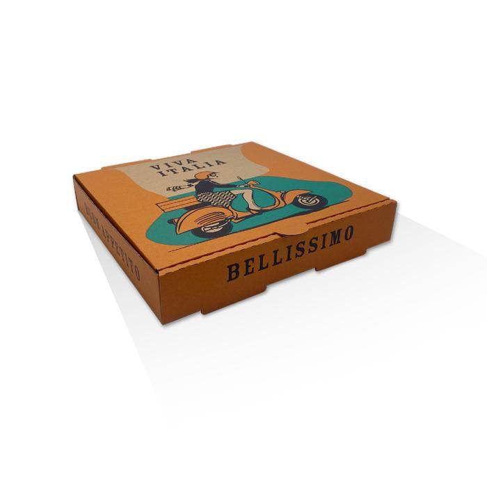 11 inch Pizza Box Brown Printed 100pc/ctn - Pakio