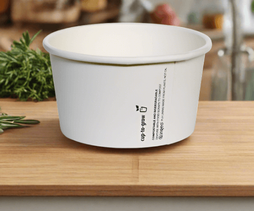 PLA Coated Plain Paper Bowl 12oz - Biodegradable Food Containers (500pc/ctn)
