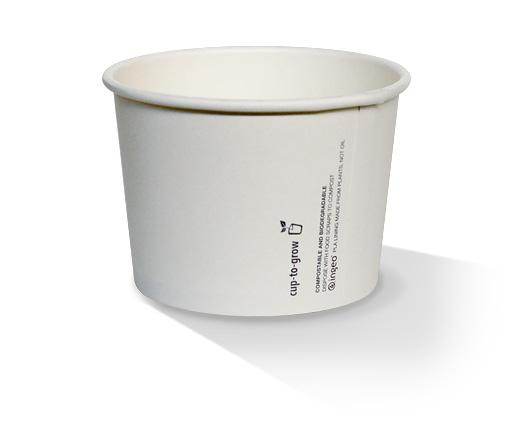 PLA Coated Plain Paper Bowl 24oz 500pc/ctn - Pakio