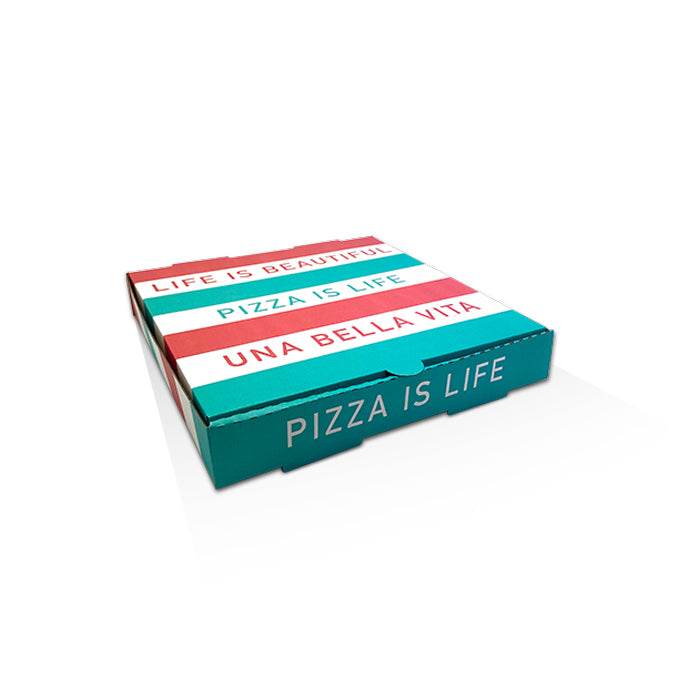 10 inch Pizza Box White Printed 100pc/ctn - Pakio