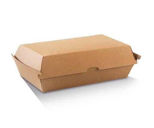 Snack Box Large - Kraft Corrugated 200pc/ctn - Pakio