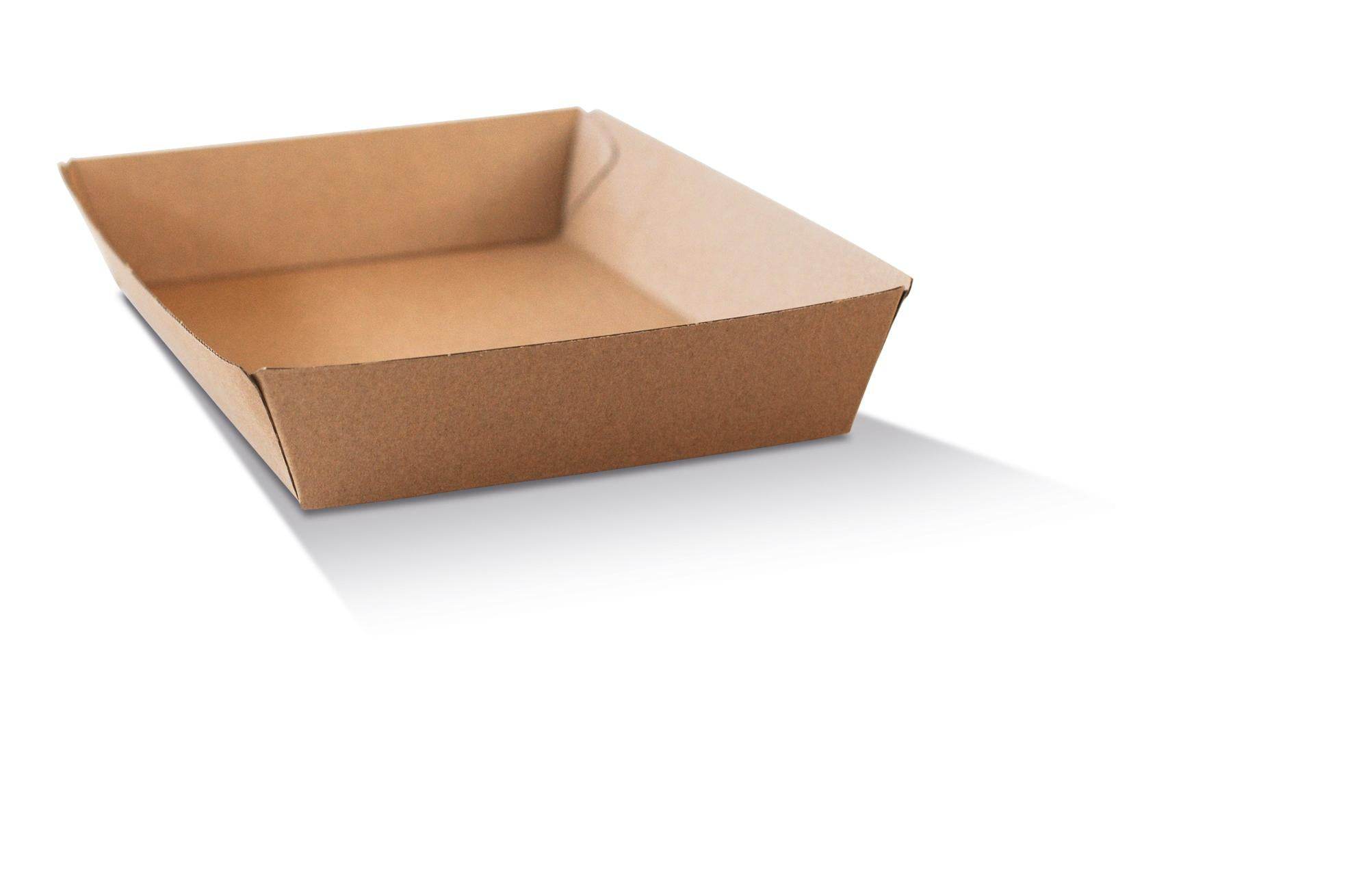 Medium Tray Brown Corrugated 250pc/ctn - Pakio