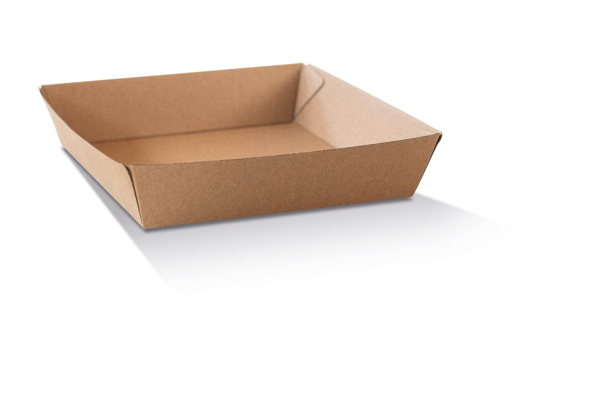 Large Tray Brown Corrugated 250pc/ctn - Pakio