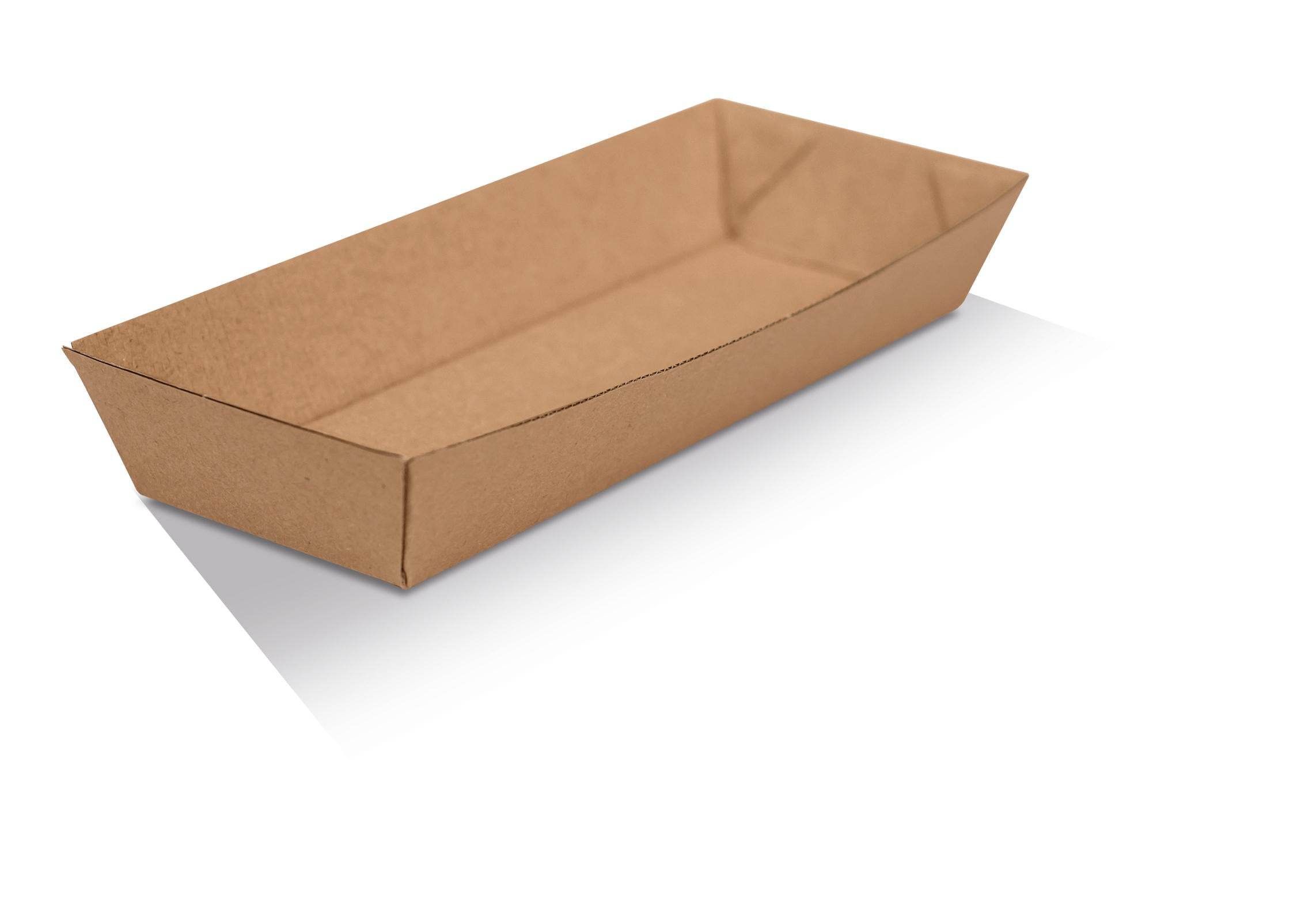 Hot Dog Tray Brown Corrugated 600pc/ctn - Pakio