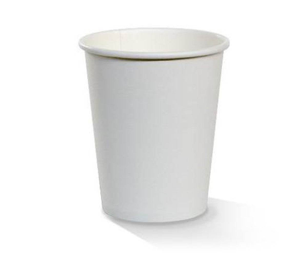 6oz PE Coated Single Wall Paper Coffee Cup/ White 1000pc - Pakio