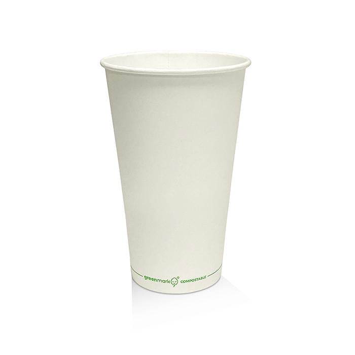 Greenmark® 16oz PLA Coated SW Cup/ White 100-1000pc - Pakio