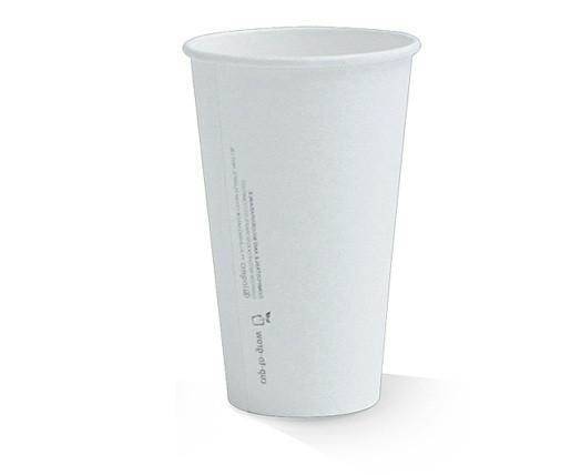 20oz PLA Coated SW Cup/White 100-1000pc - Pakio