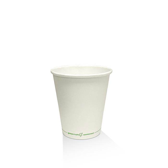 Greenmark® 6oz PLA Coated SW Cup/ White 100-1000pc - Pakio