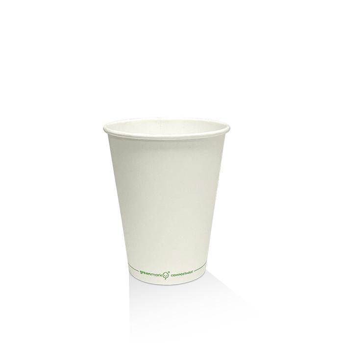 Greenmark® 8oz PLA Coated SW Cup/ White 100-1000pc - Pakio
