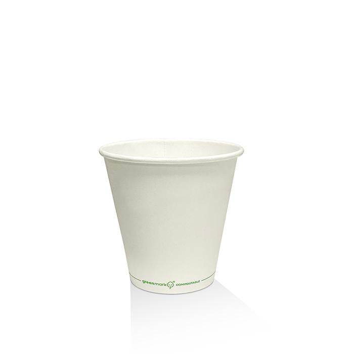 Greenmark® 8*oz PLA Coated SW Cup 90mm/White 100-1000pc - Pakio
