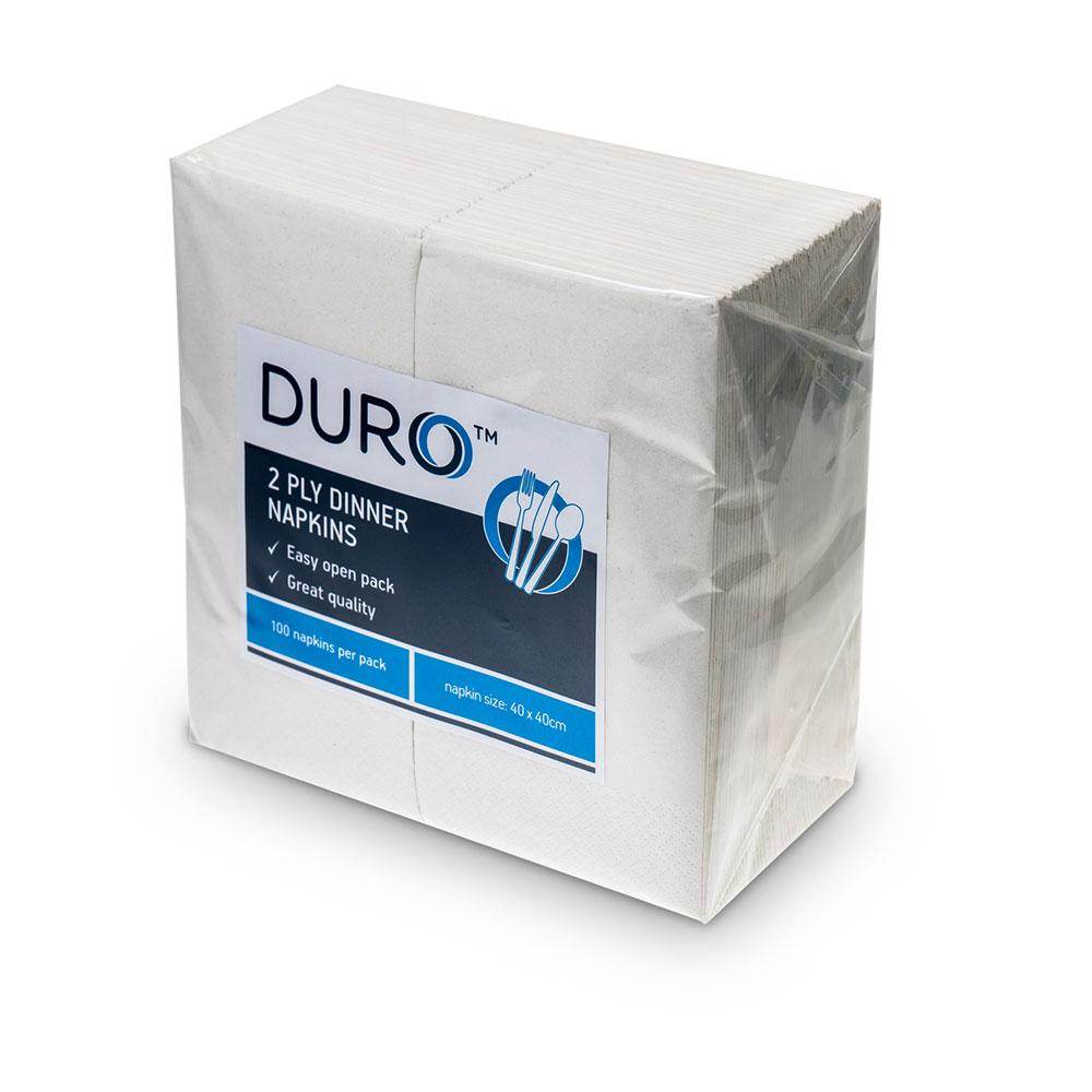 Duro Dinner Napkin 2ply 400mm x 400mm 1000pcs - Pakio