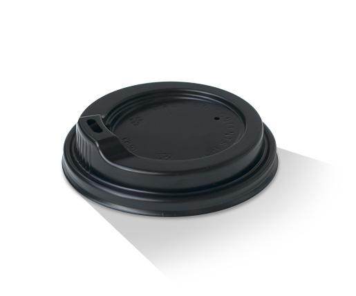 Coffee Cup Spout Lid - 8*/12/16/20oz 90mm Black 1000pc - Pakio