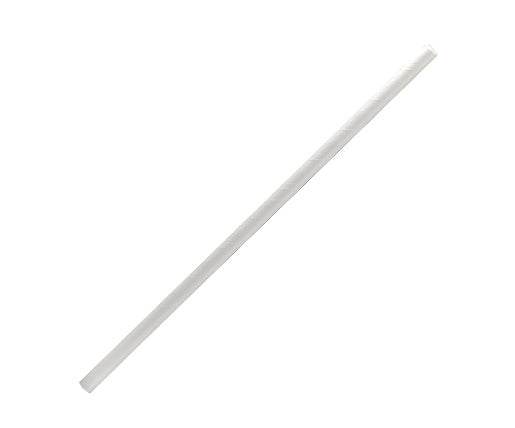 Cocktail Paper Straw - Plain White 2500pc/ctn - Pakio