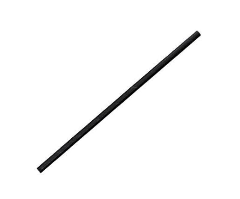 Paper Straw Regular - All Black 2500pc/ctn - Pakio