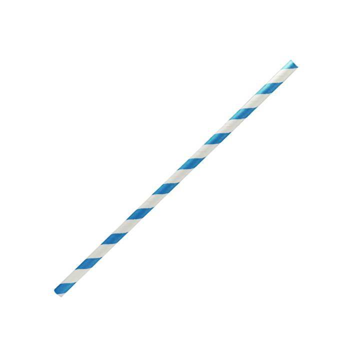 Paper Straw Regular-Blue Stripe 2500pc/ctn - Pakio