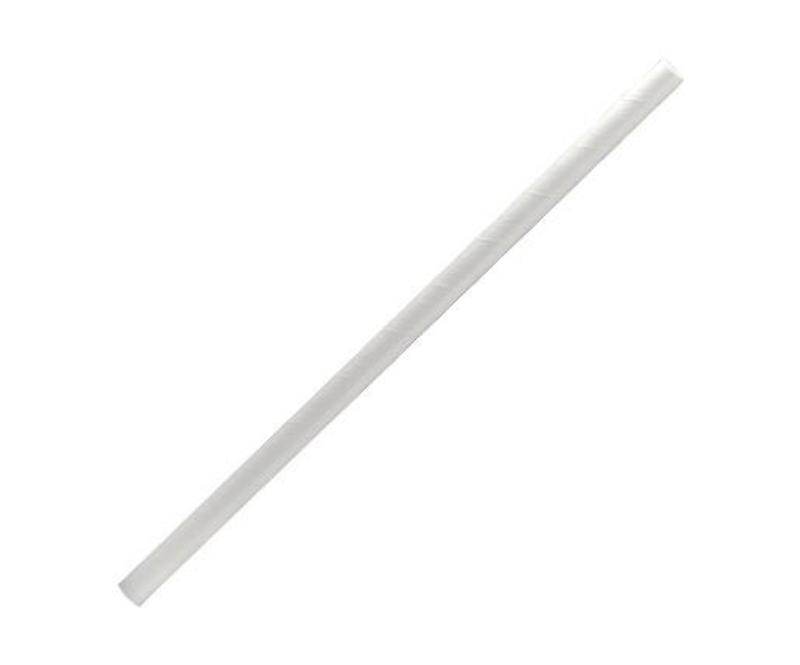 Paper Straw Regular - Plain White 2500pc/ctn - Pakio