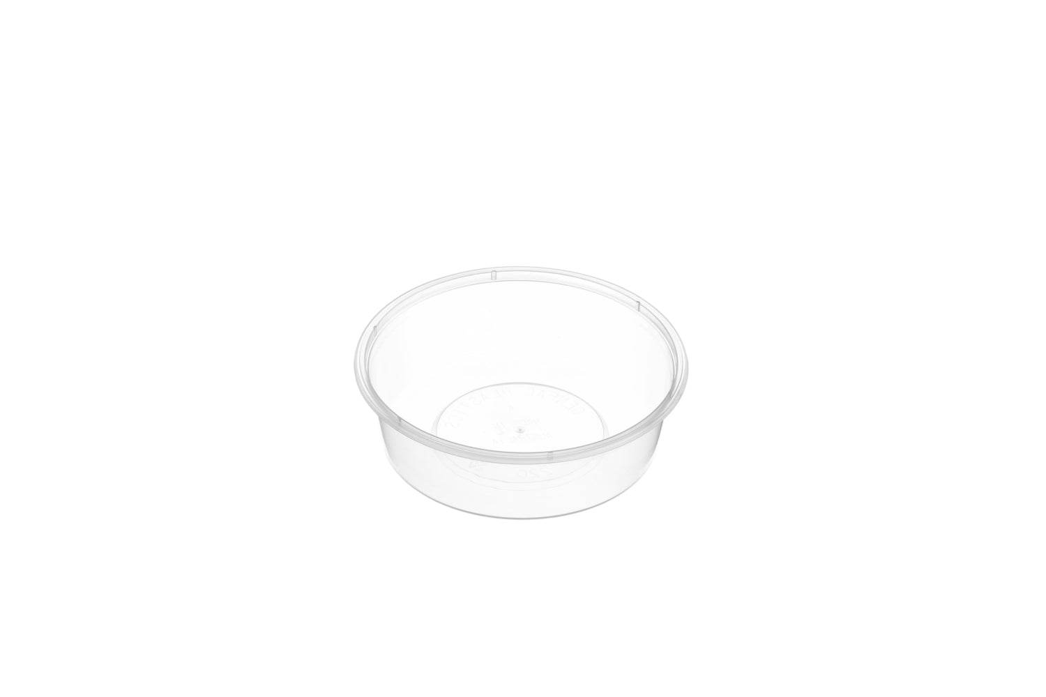 220ml Round Container Natural 1000pcs/ctn - Pakio
