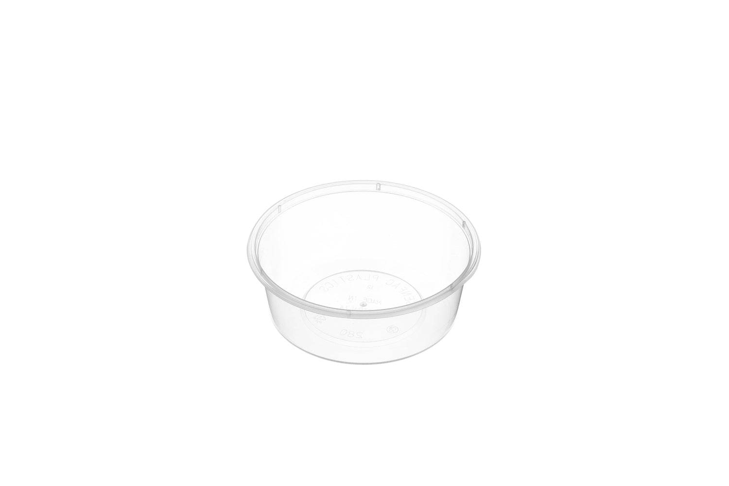 280ml Round Container Natural 500pcs/ctn - Pakio
