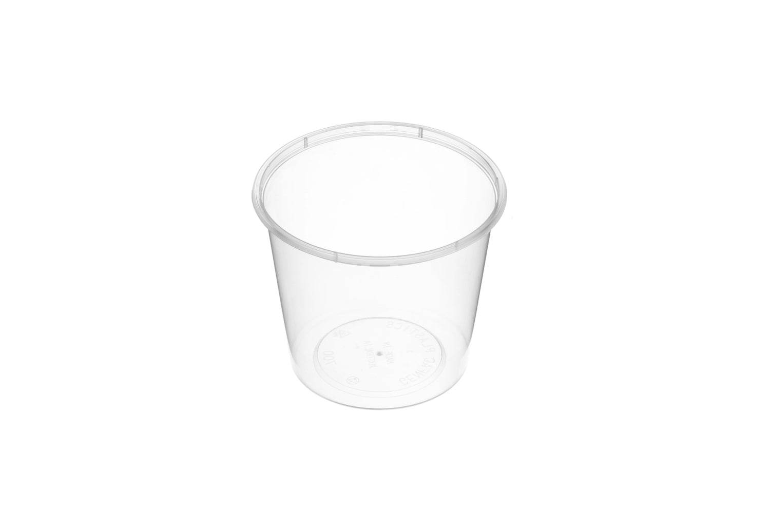 700ml Round Container Natural 500pcs/ctn - Pakio