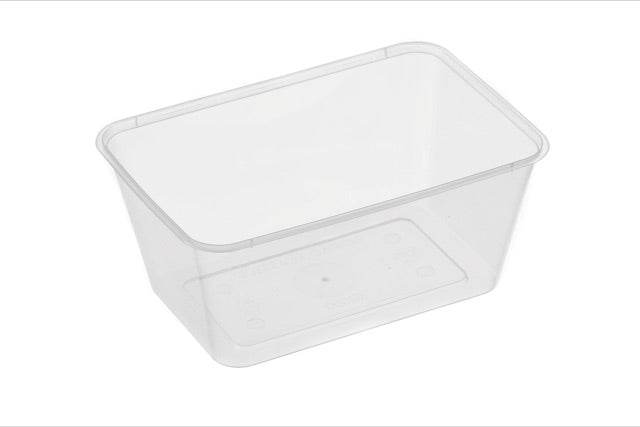 1000ml Rectangular Container Clear 500pcs/ctn - Pakio
