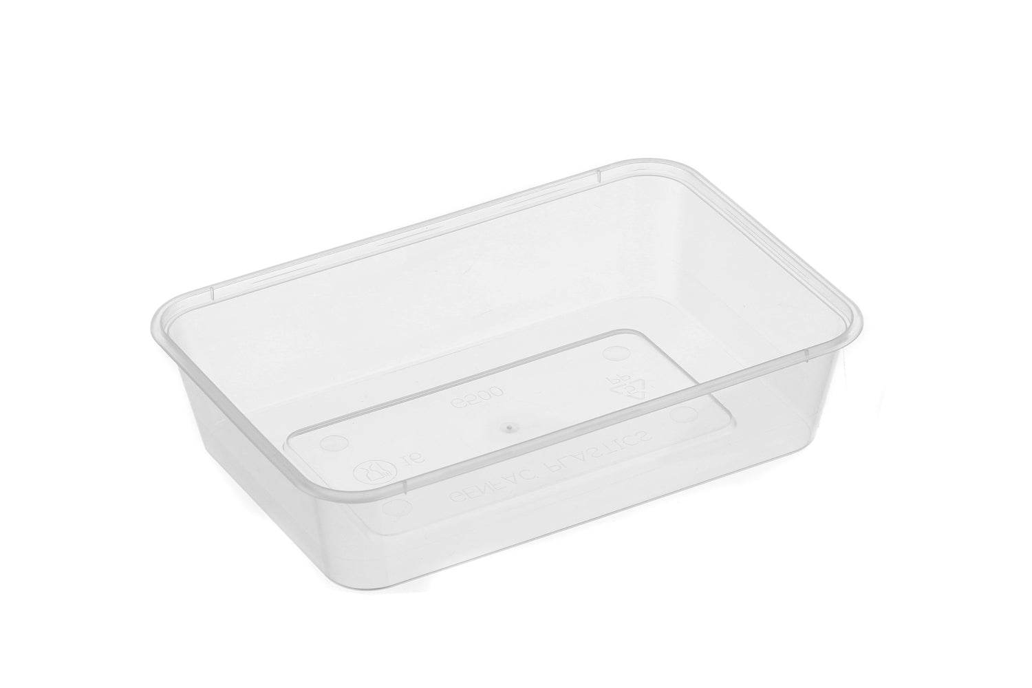 500ml Rectangular Container Clear 500pcs/ctn - Pakio