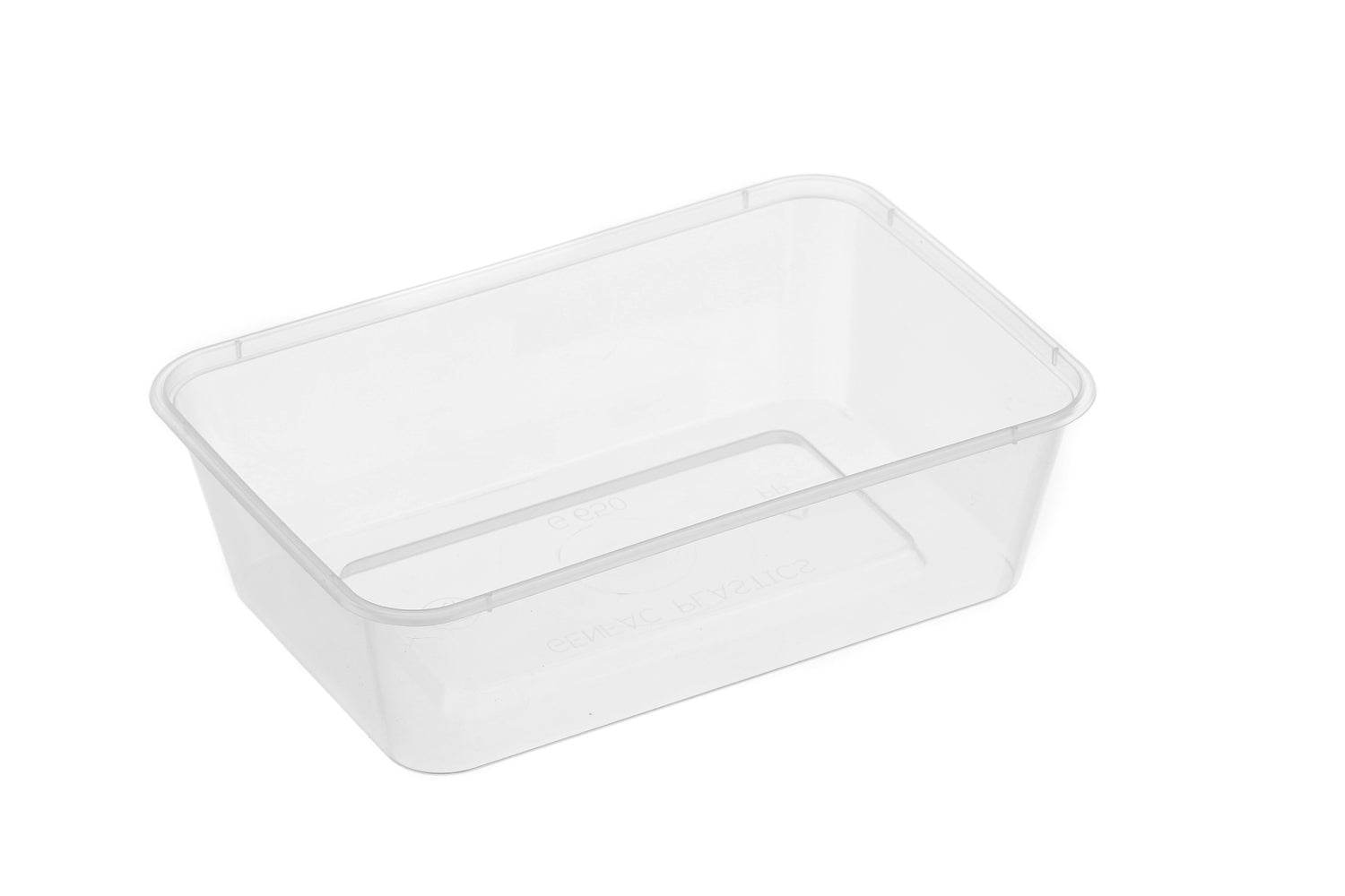 650ml Rectangular Container Clear 500pcs/ctn - Pakio