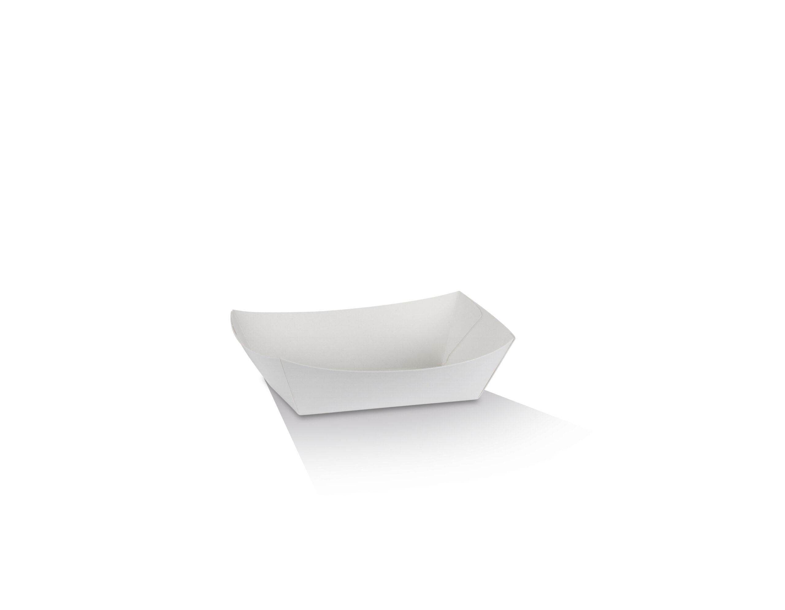 #1 X-Small Tray White Cardboard 900pc/ctn - Pakio