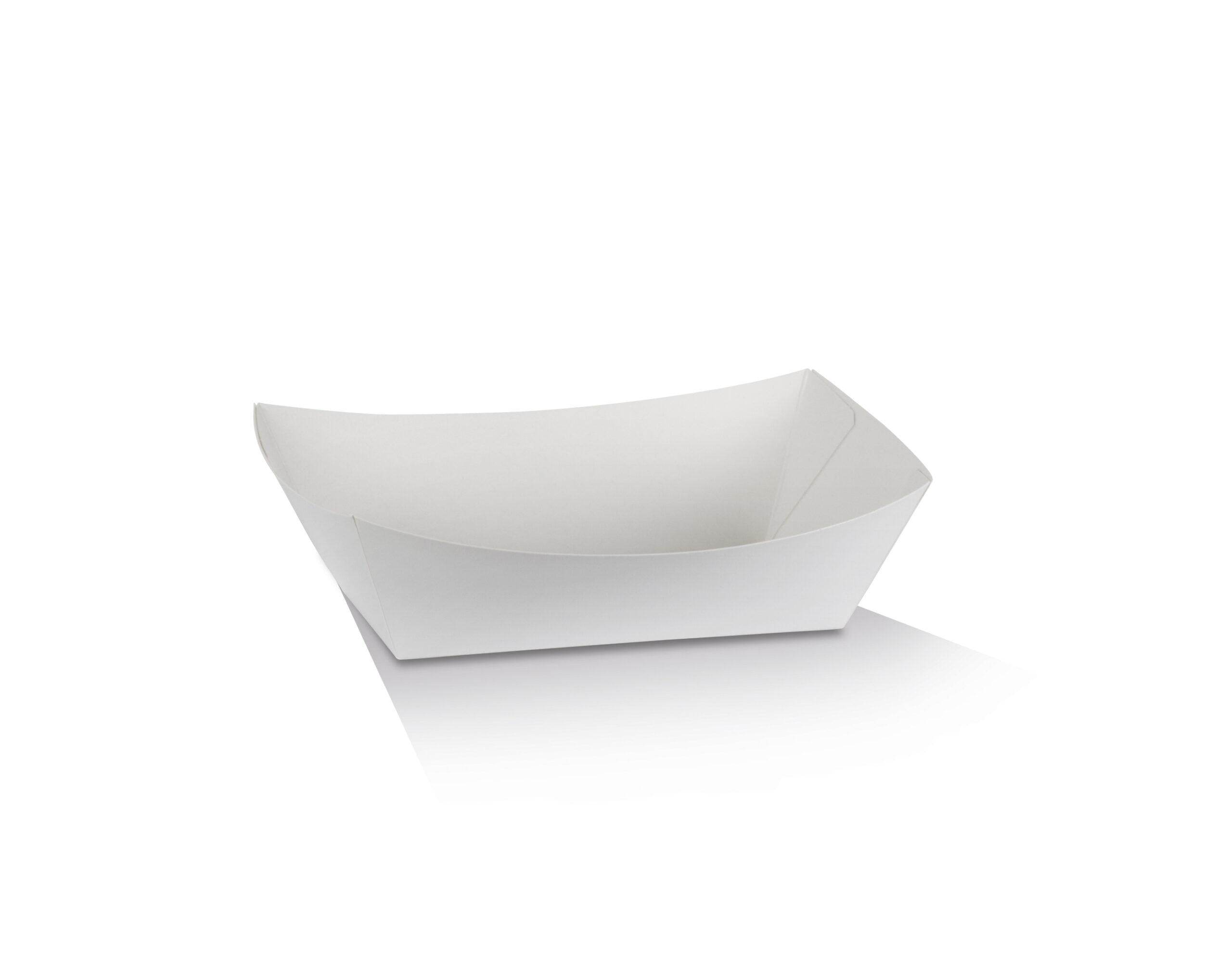 #3 Medium Tray White Cardboard 500pc/ctn - Pakio