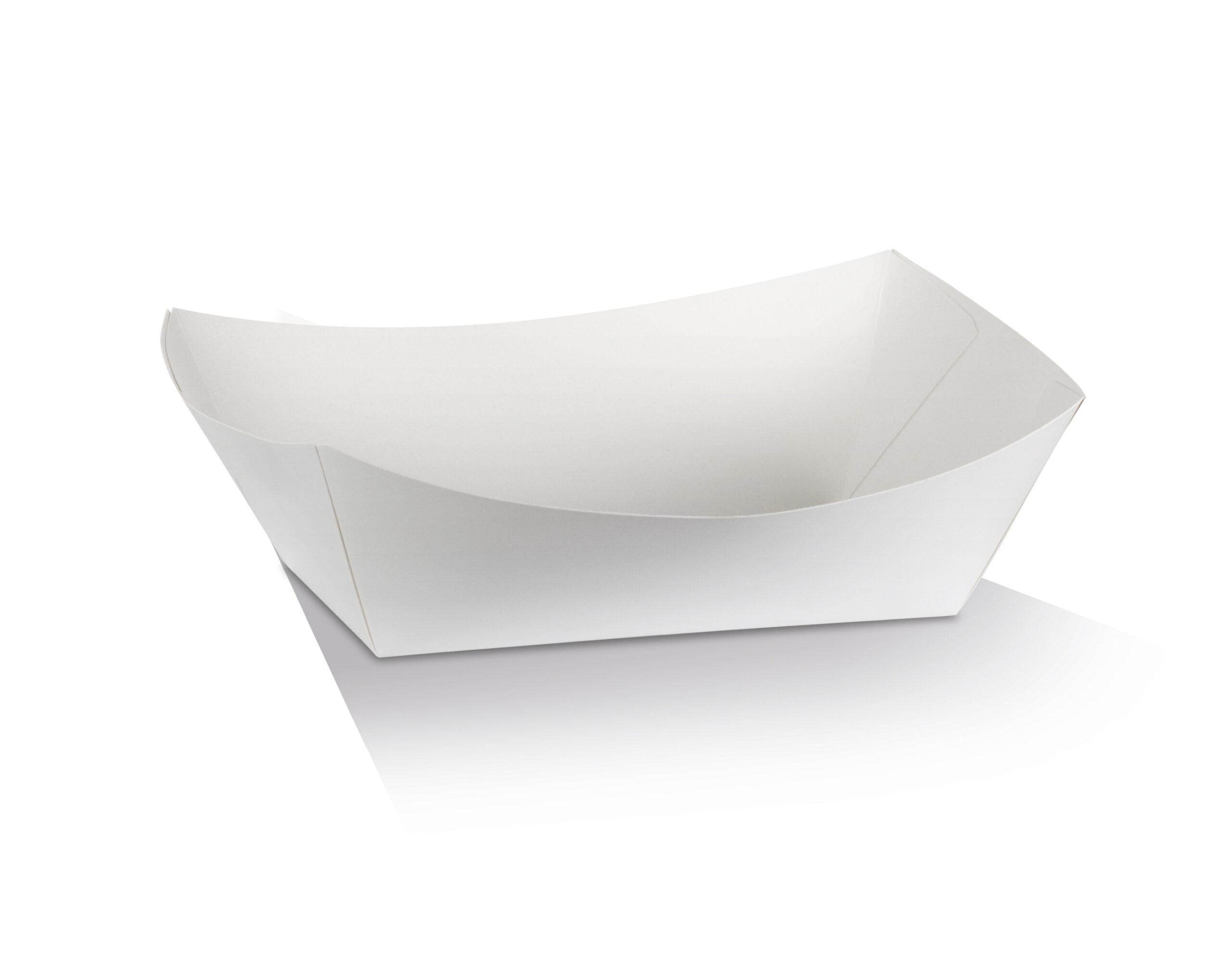 #5 X-Large Tray White Cardboard 200pc/ctn - Pakio