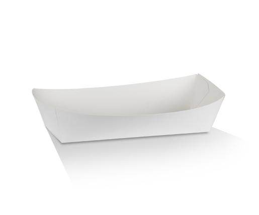 Hot Dog Tray White Cardboard 250pc/ctn - Pakio