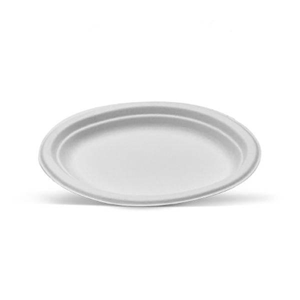 Large Oval Sugarcane Plate 500pc/ctn - Pakio
