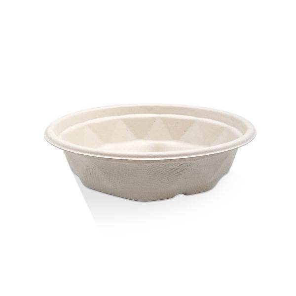 500ml Unbleached Sugarcane Bowl 300pc - Pakio