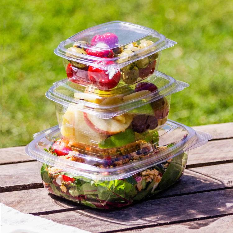 8oz Hinged Rectangle Container 300pc/ctn - Pakio