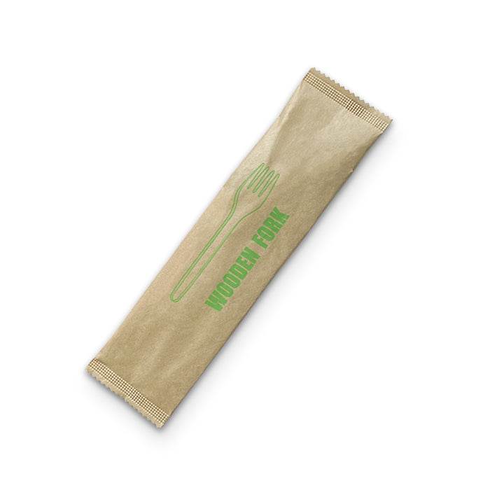 Wooden Fork Napkin Set 400 sets/ctn - Pakio