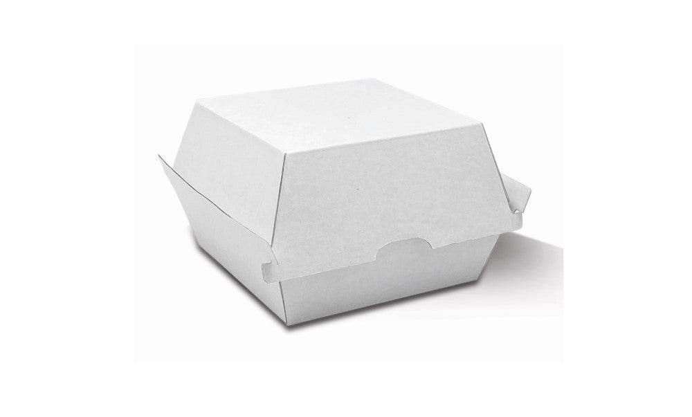 Burger Box - White Corrugated 250pc/ctn - Pakio