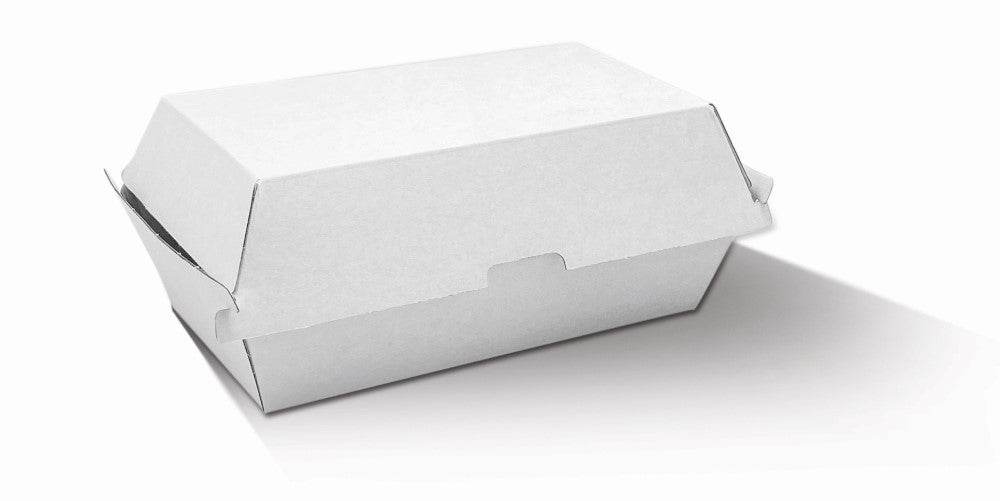 Snack Box Regular - White Corrugated 200pc/ctn - Pakio