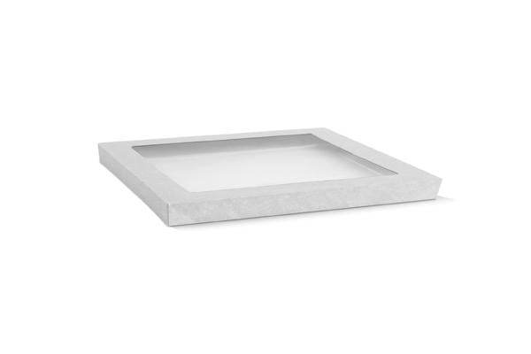 Medium White Lid - Clear Window 100pc/ctn - Pakio