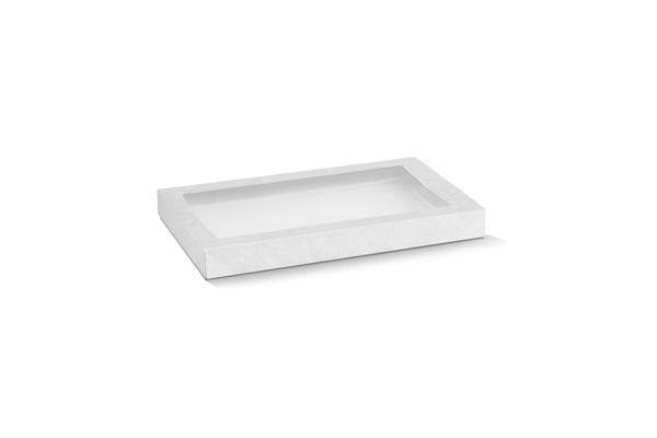 Small White Lid - Clear Window 100pc/ctn - Pakio