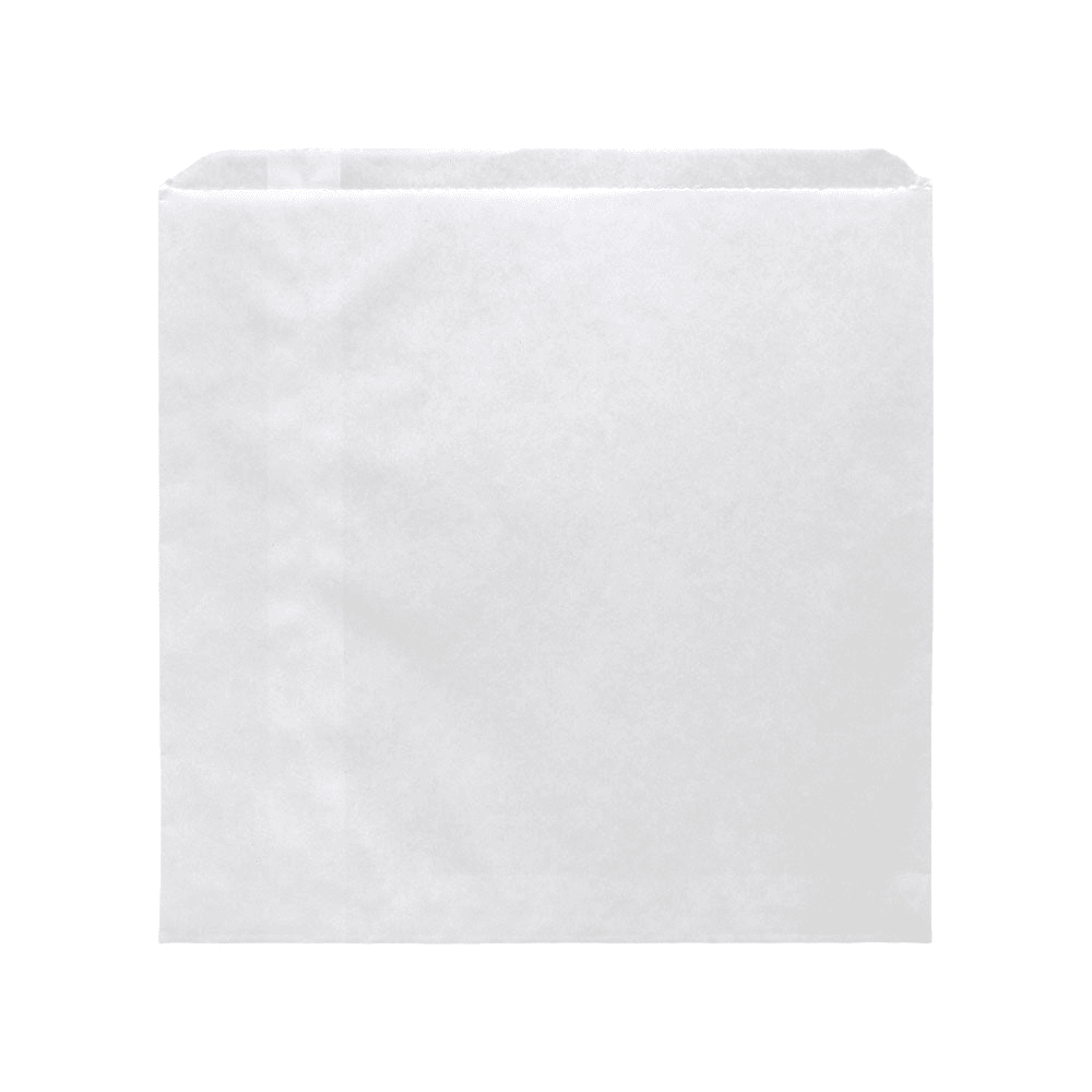 3 Square Flat Bag - White 500pc/pk - Pakio