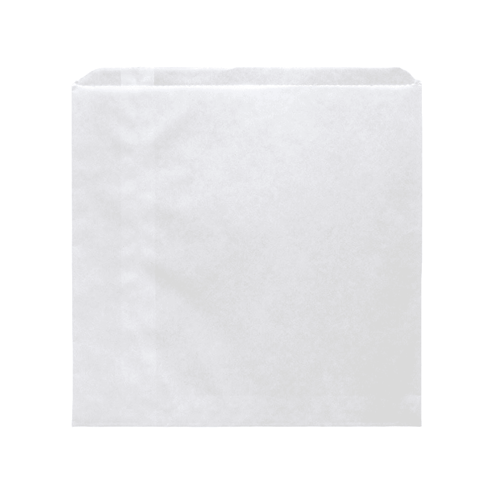 4 Square Flat Bag - White 500pc/pk - Pakio