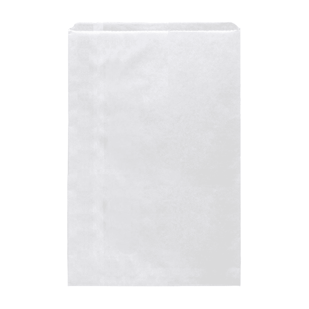 12 Long Flat Bag - White 500pc/pk - Pakio