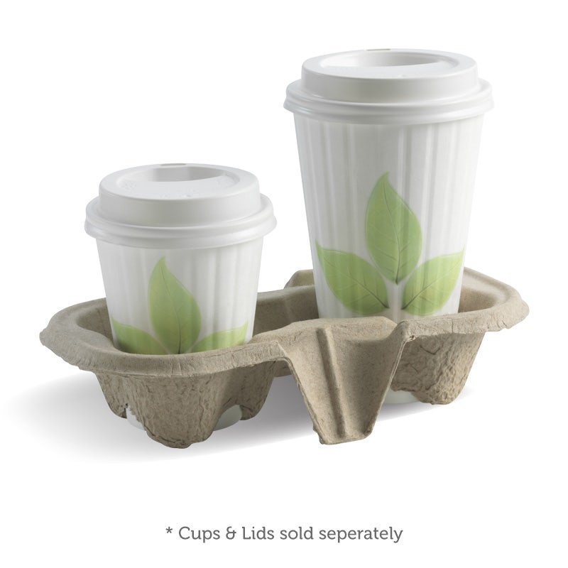 BioPak Natural 2-Cup Tray 500pc