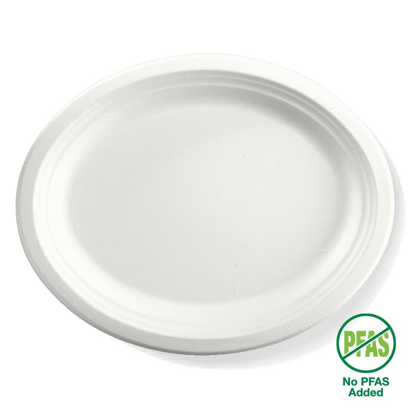 BioPak 32x25cm (12.5x10") White Oval Plate 500pc