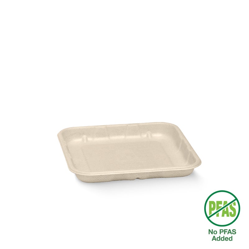 BioPak 14x14x2cm (5x5") Natural Produce Tray 1000pc