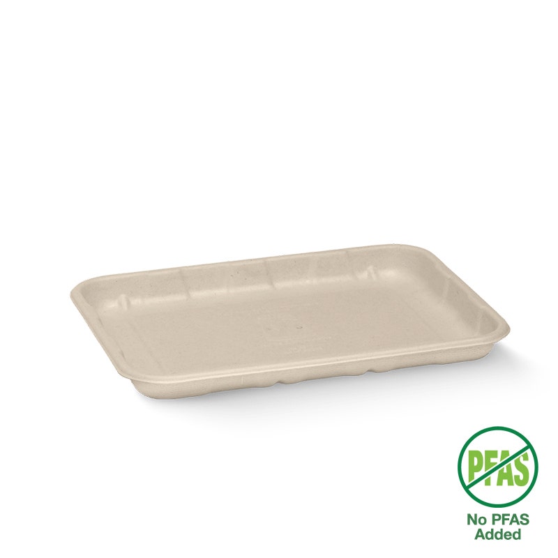 BioPak 19x14x2cm (7x5") Natural Produce Tray 1000pc
