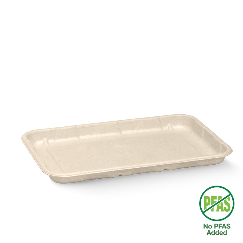 BioPak 21x14x2cm (8x5") Natural Produce Tray 500pc
