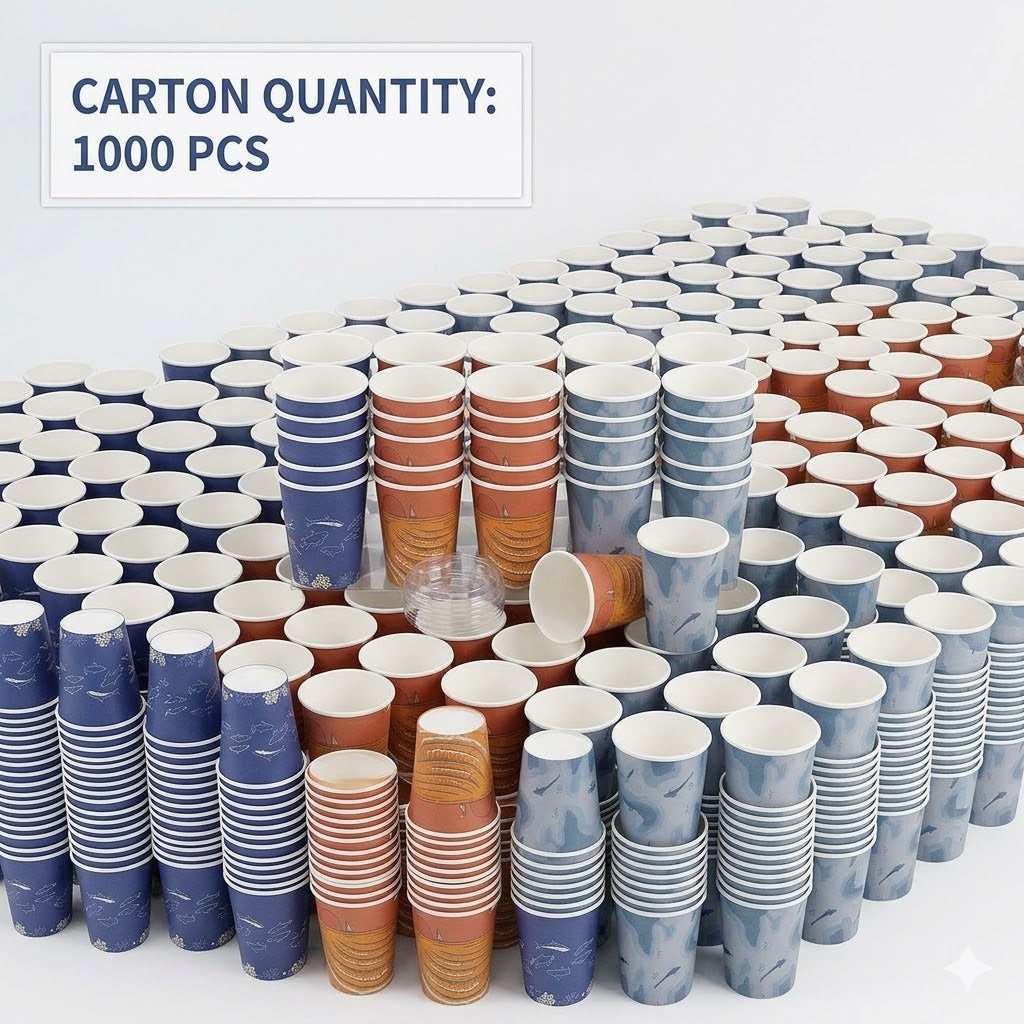 12oz Aqueous Coated Single Wall Cup /Art Series 1000pcs