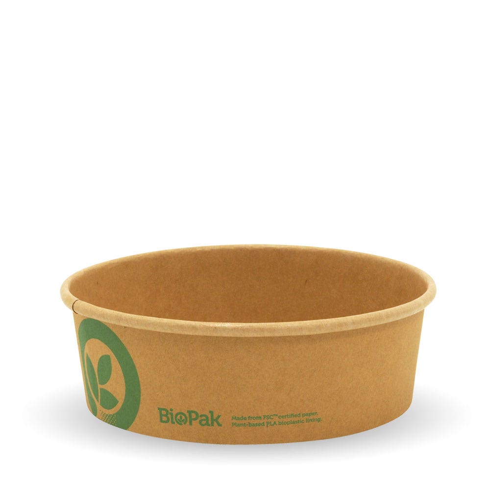 BioPak 500ml Kraft Small Bowl 400pc