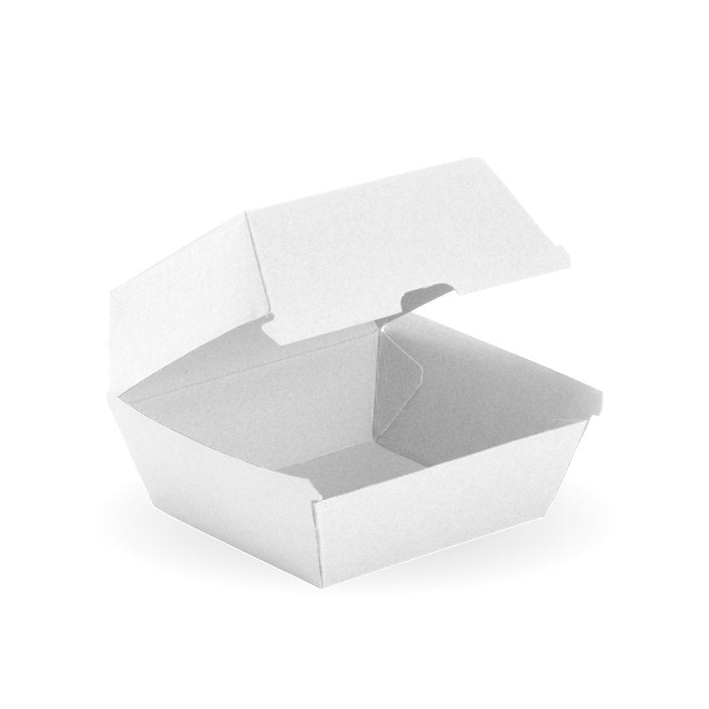 BioPak White Large Burger Box 120 x 120 x 100mm 150pc