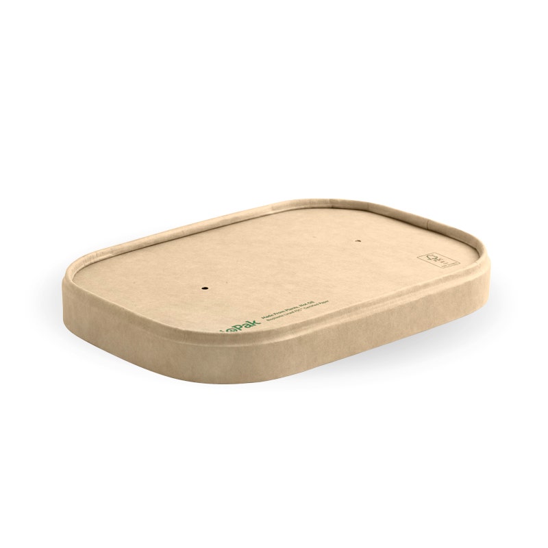 BioPak Kraft Rectangle Paper Lid 300pc
